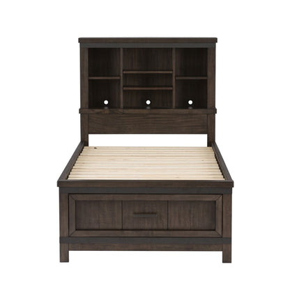 Liberty Furniture - Thornwood Hills 3 Piece Twin Bookcase Bed, Dresser & Mirror Set - 759-YBR-TBBDM veiw 3
