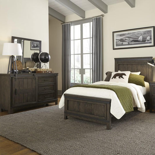 Liberty Furniture - Thornwood Hills 3 Piece Twin Panel Bed, Dresser & Mirror Set - 759-YBR-TPBDM veiw 1