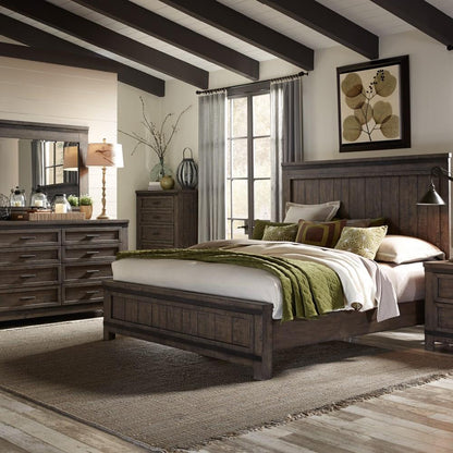 Liberty Furniture - Thornwood Hills 4 Piece Queen Panel Bed, Dresser & Mirror, Chest Set - 759-BR-QPBDMC veiw 1