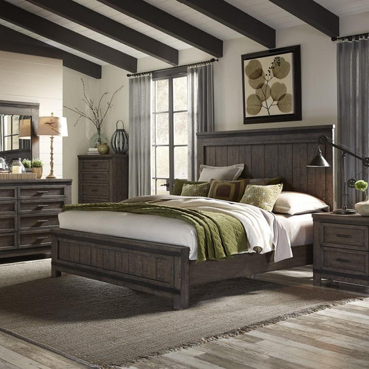 Liberty Furniture - Thornwood Hills 4 Piece Queen Panel Bed, Dresser & Mirror, Nightstand Set - 759-BR-QPBDMN veiw 1