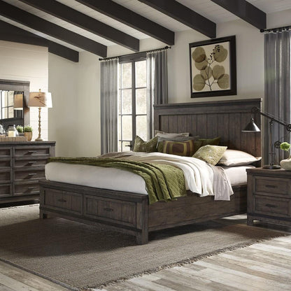 Liberty Furniture - Thornwood Hills 4 Piece Queen Two Sided Storage Bed, Dresser & Mirror, Nightstand Set - 759-BR-Q2SDMN veiw 1