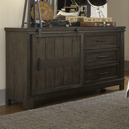Liberty Furniture - Thornwood Hills Barn Door Dresser - 759-BR30 veiw 2