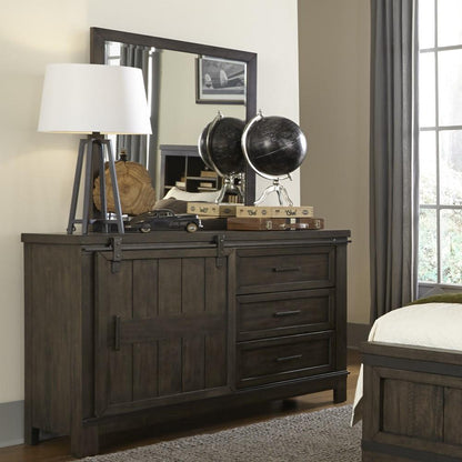 Liberty Furniture - Thornwood Hills Barn Door Dresser - 759-BR30 veiw 5