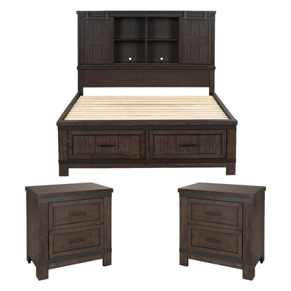 Liberty Furniture - Thornwood Hills King Bookcase Bed, 2 Night Stands - 759-BR-KBB2NS view 1