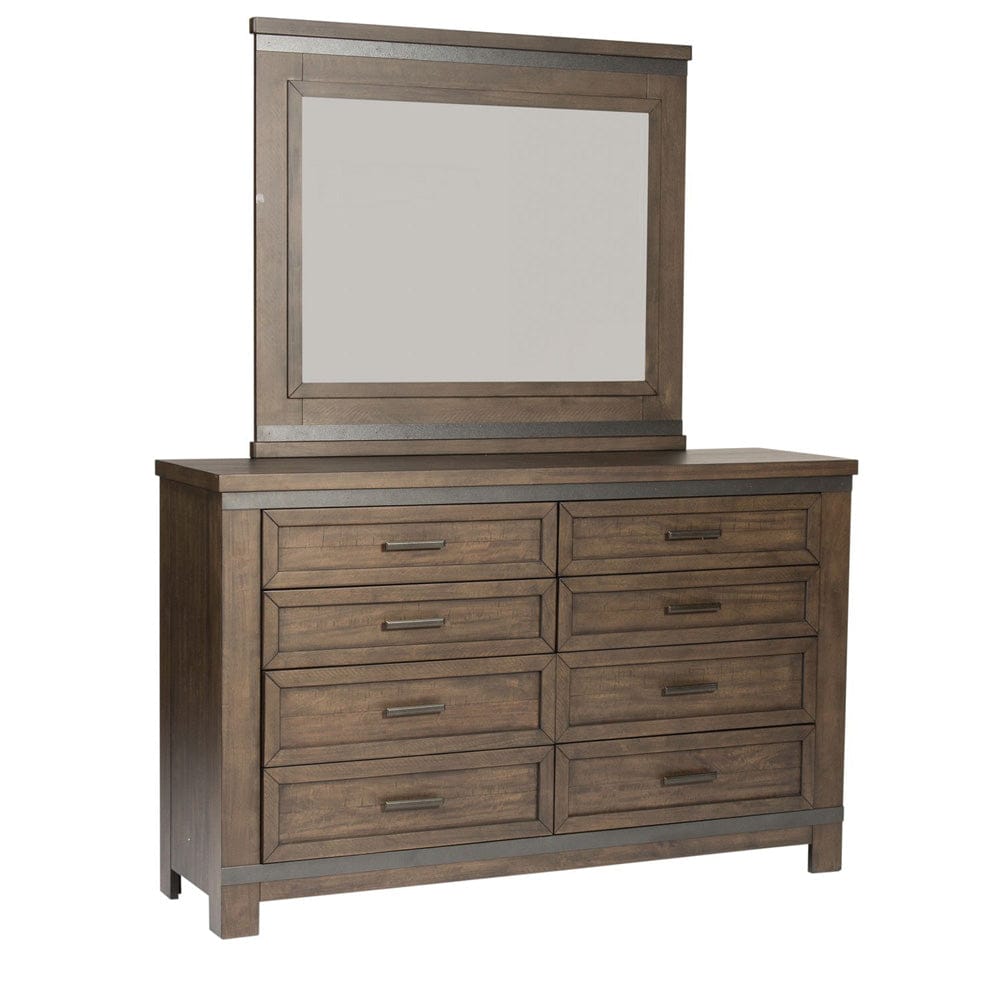 Liberty Furniture - Thornwood Hills - King Panel Bed, Dresser & Mirror, Chest in Brown - 759-BR-KPBDMC view 3