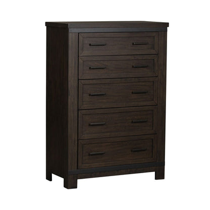 Liberty Furniture - Thornwood Hills - King Panel Bed, Dresser & Mirror, Chest in Brown - 759-BR-KPBDMC view 4