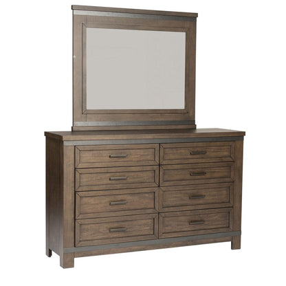 Liberty Furniture - Thornwood Hills - King Panel Bed, Dresser & Mirror in Brown - 759-BR-KPBDM view 3