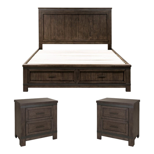 Liberty Furniture - Thornwood Hills King Two Sided Storage Bed, 2 Night Stands - 759-BR-K2S2NS view 1