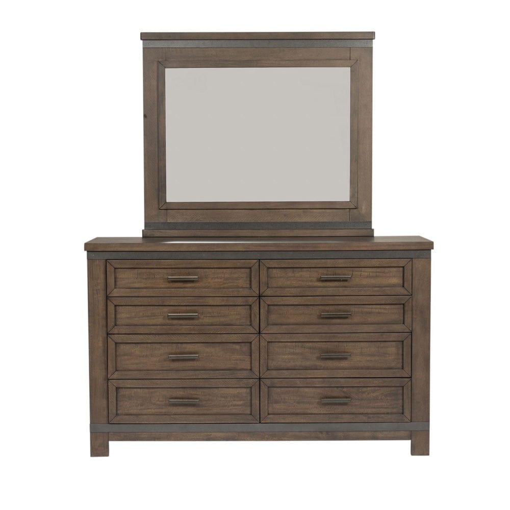 Liberty Furniture - Thornwood Hills - King Two Sided Storage Bed, Dresser & Mirror, Chest in Brown - 759-BR-K2SDMC view 4