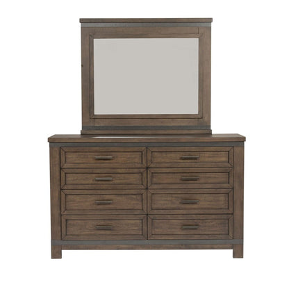 Liberty Furniture - Thornwood Hills - King Two Sided Storage Bed, Dresser & Mirror in Brown - 759-BR-K2SDM view 4