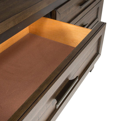 Liberty Furniture - Thornwood Hills - King Two Sided Storage Bed, Dresser & Mirror in Brown - 759-BR-K2SDM view 6