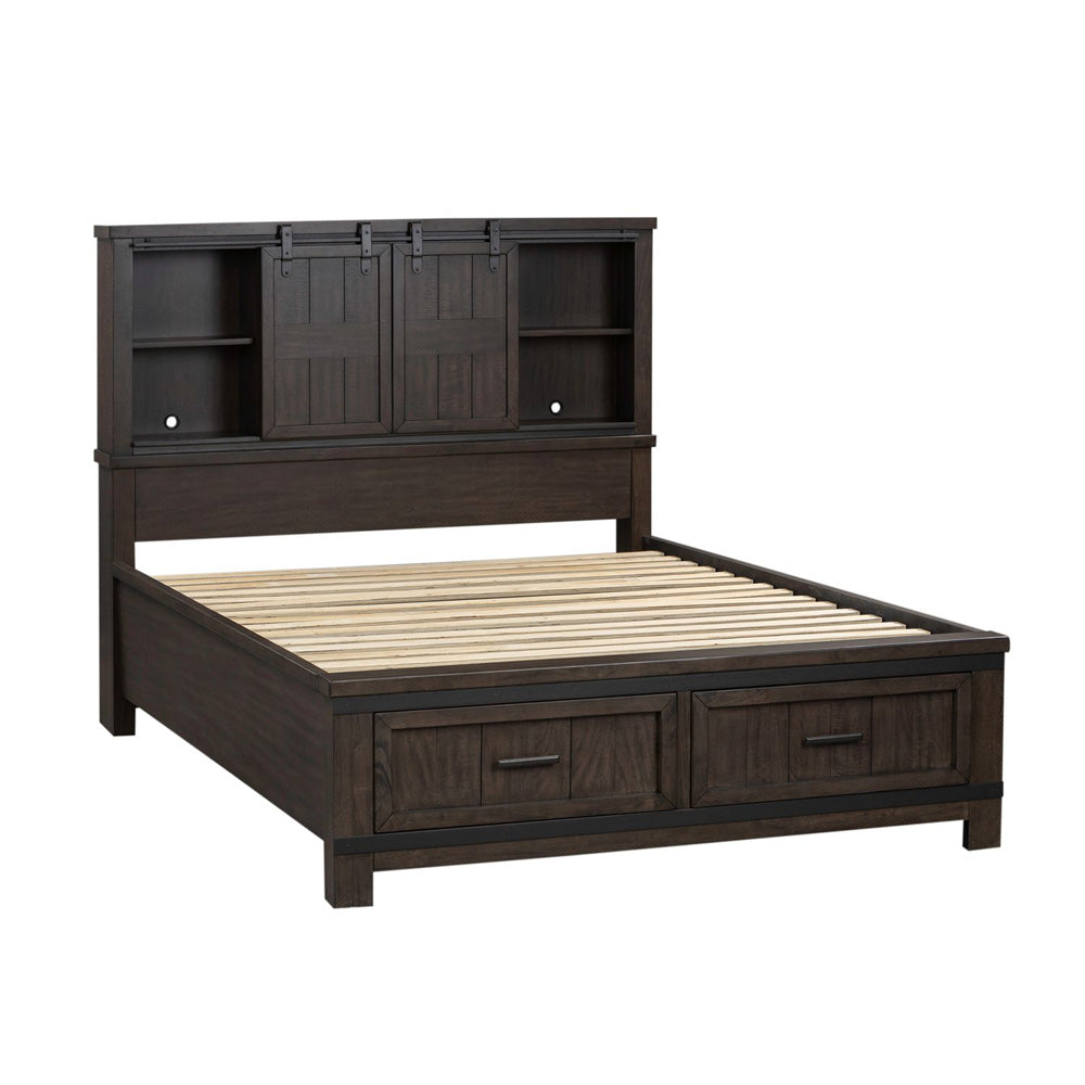 Liberty Furniture - Thornwood Hills Queen Bookcase Bed, 2 Night Stands - 759-BR-QBB2NS view 3