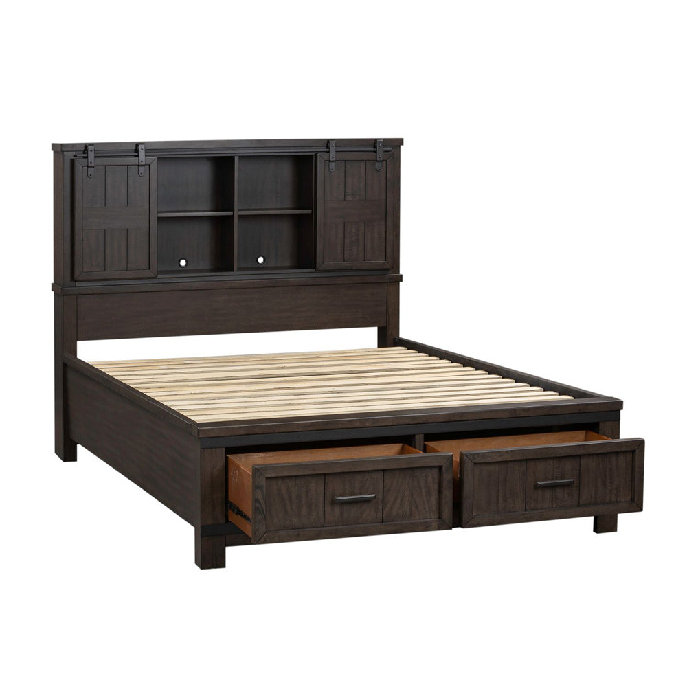 Liberty Furniture - Thornwood Hills Queen Bookcase Bed, 2 Night Stands - 759-BR-QBB2NS view 6