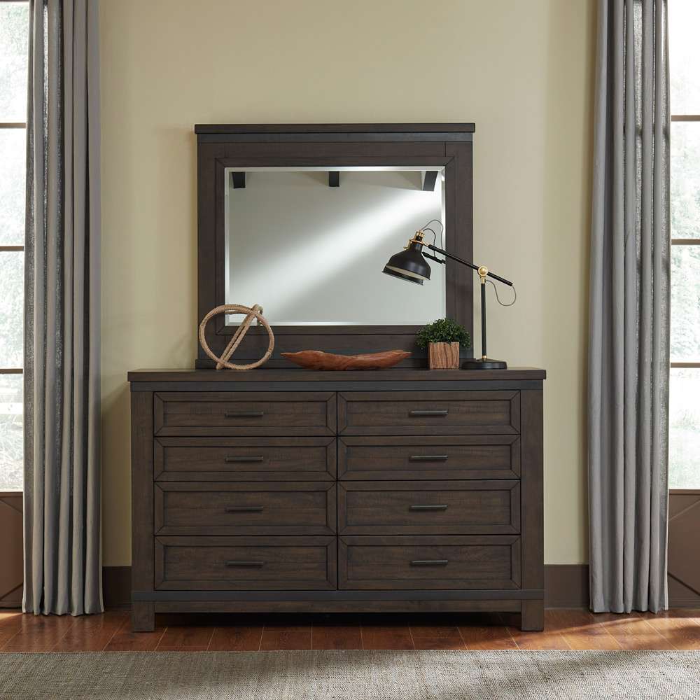 Liberty Furniture - Thornwood Hills Queen Bookcase Bed, Dresser & Mirror, Night Stand  - 759-BR-QBBDMN veiw 2