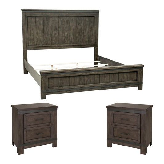 Liberty Furniture - Thornwood Hills Queen Panel Bed, 2 Night Stands - 759-BR-QPB2NS view 1