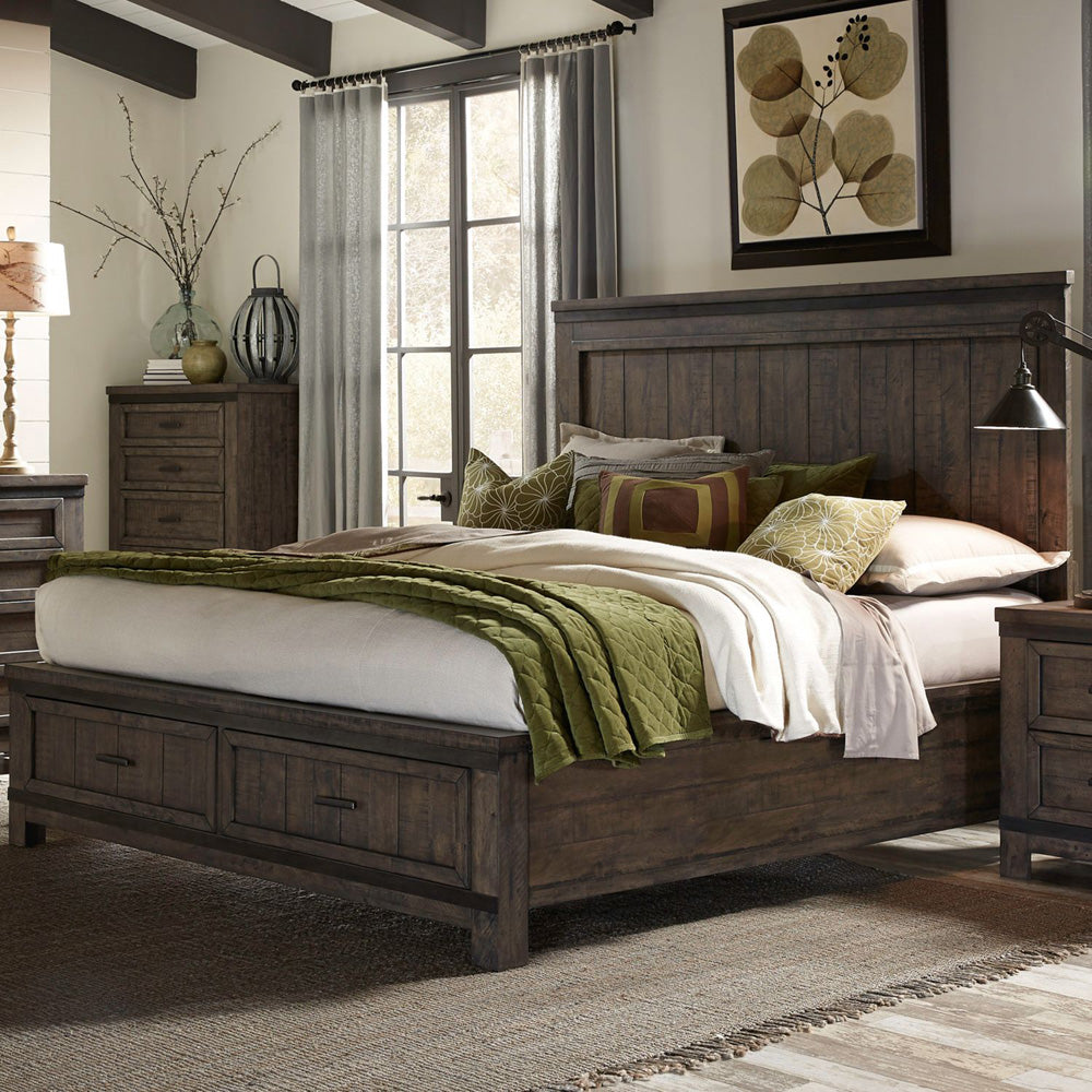 Liberty Furniture - Thornwood Hills Queen Storage Bed, 2 Night Stands - 759-BR-QSB2NS view 2