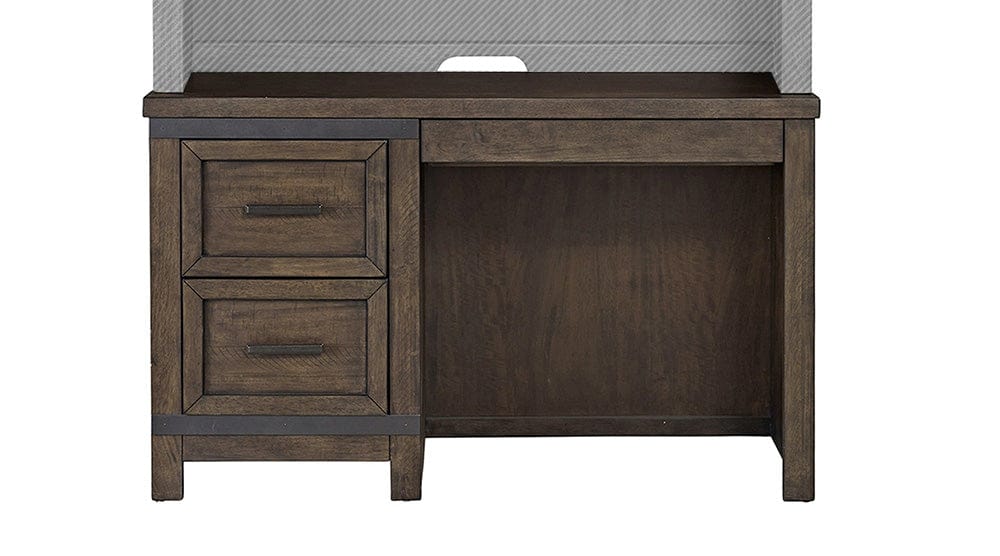 Liberty Furniture - Thornwood Hills Student Desk in Rock Beaten Brown w/ Saw Cuts - 759-BR70B veiw 1