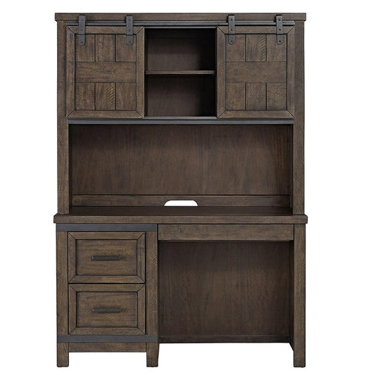 Liberty Furniture - Thornwood Hills Student Desk in Rock Beaten Brown w/ Saw Cuts - 759-BR70B veiw 1