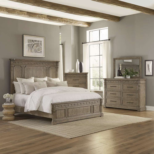 Liberty Furniture - Town & Country Queen Panel Bed, Dresser & Mirror, Chest  - 711-BR-QPBDMC veiw 1