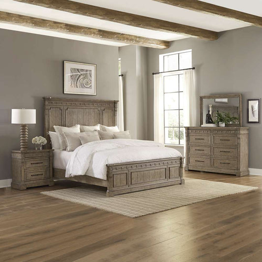 Liberty Furniture - Town & Country Queen Panel Bed, Dresser & Mirror, NS  - 711-BR-QPBDMN veiw 1