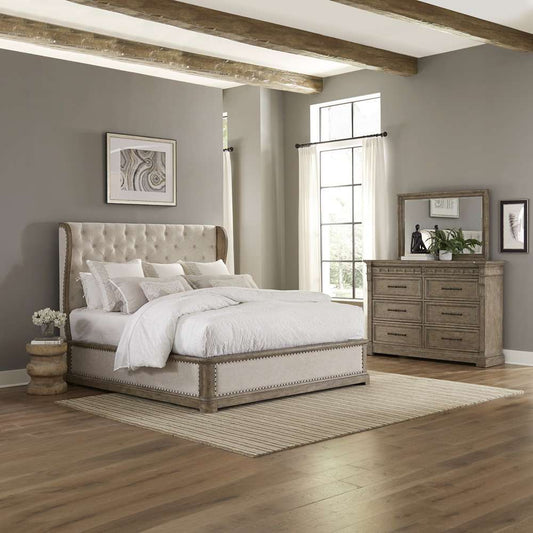 Liberty Furniture - Town & Country Queen Shelter Bed, Dresser & Mirror  - 711-BR-QSHDM veiw 1