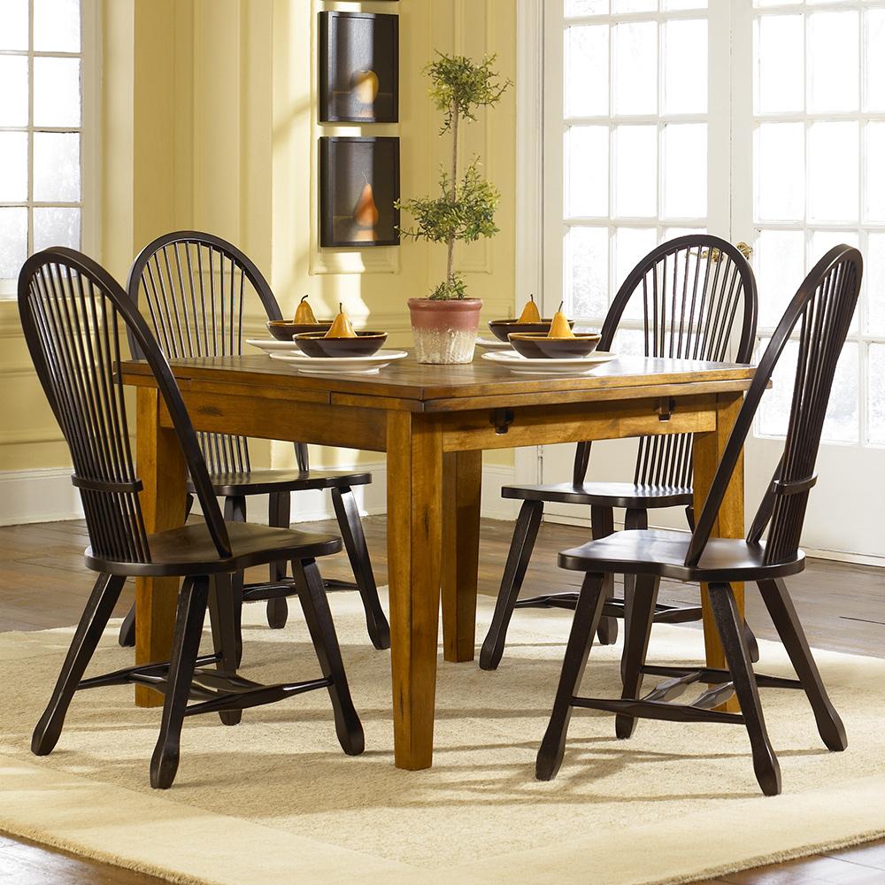 Liberty Furniture - Treasures 5 Piece Retractable Table Set  in Rustic Oak - 17-CD-5RTS veiw 1