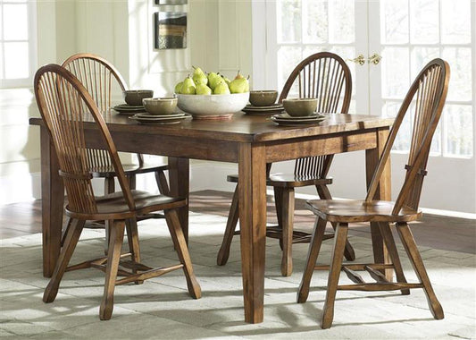 Liberty Furniture - Treasures 5 Piece Solid Table Set In Oak - 17-CD-5PCS veiw 1