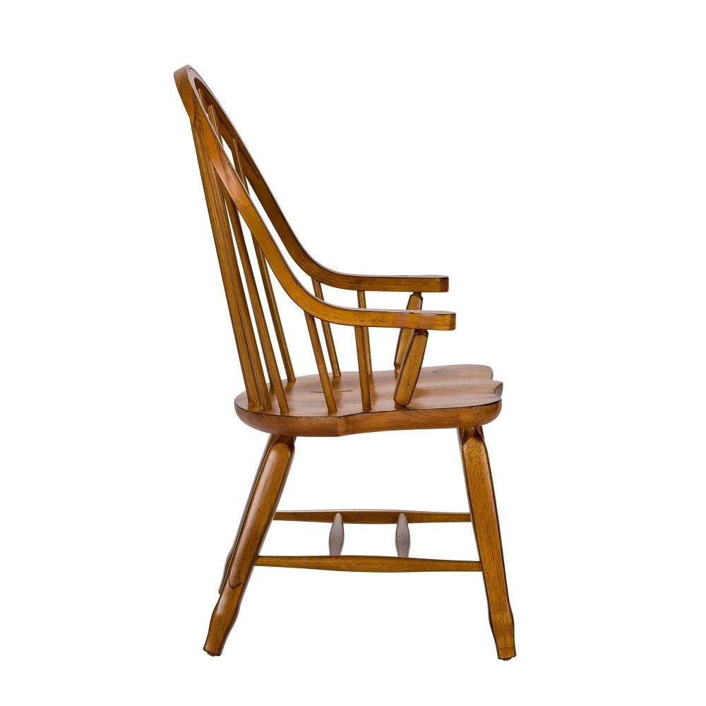 Liberty Furniture - Treasures Bow Back Arm Chair - Oak - 17-C2051 veiw 4