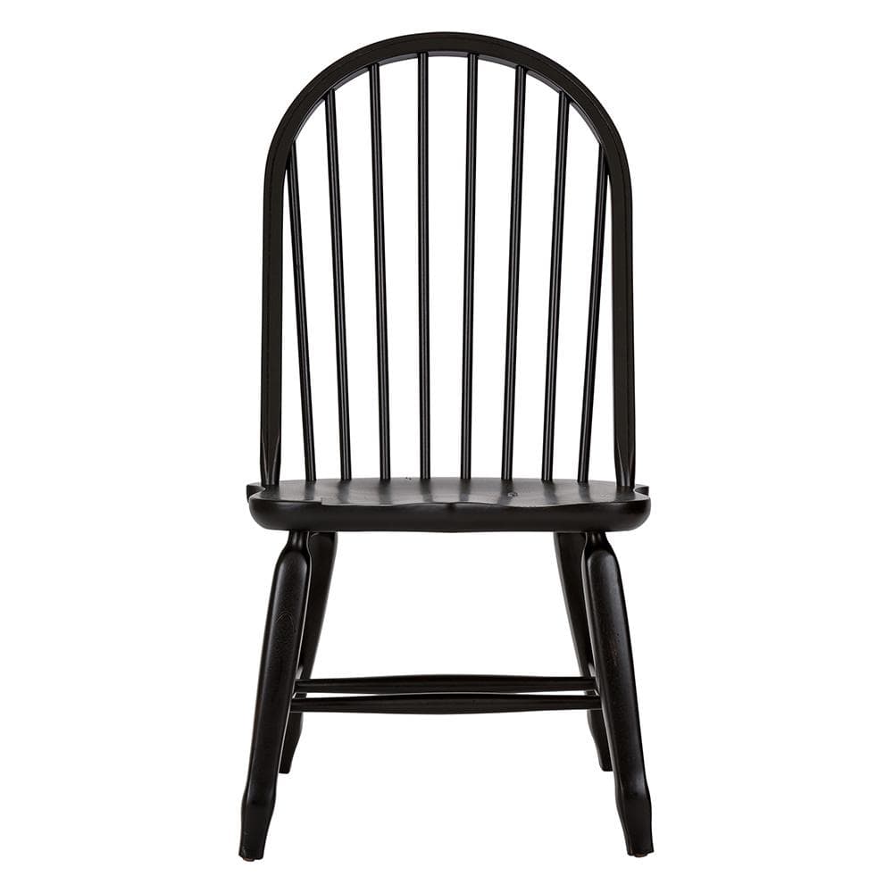 Liberty Furniture - Treasures Bow Back Side Chair - Black in Rustic Oak & Black - 17-C4050 veiw 3