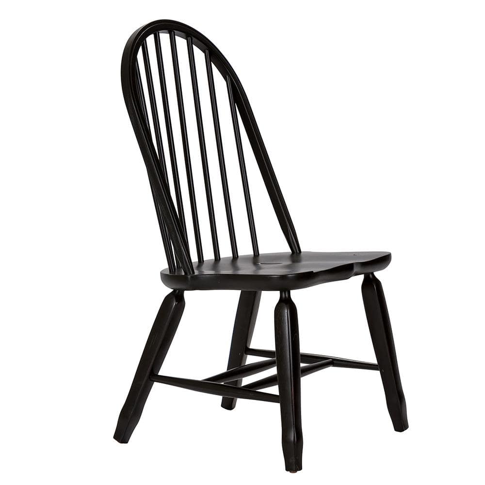Liberty Furniture - Treasures Bow Back Side Chair - Black in Rustic Oak & Black - 17-C4050 veiw 4