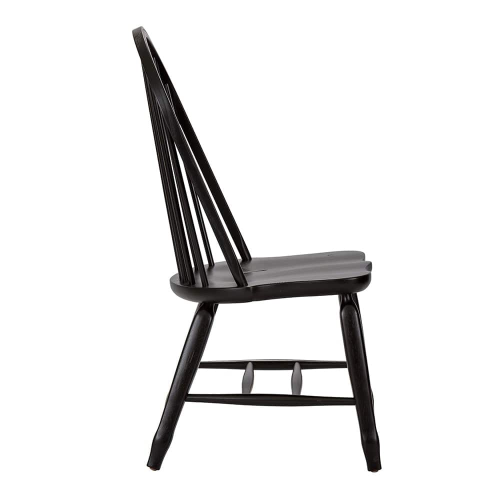 Liberty Furniture - Treasures Bow Back Side Chair - Black in Rustic Oak & Black - 17-C4050 veiw 5