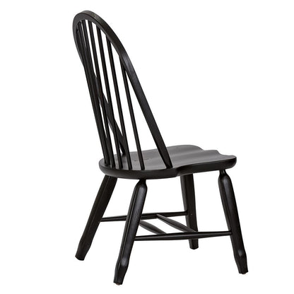 Liberty Furniture - Treasures Bow Back Side Chair - Black in Rustic Oak & Black - 17-C4050 veiw 6