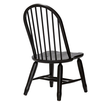 Liberty Furniture - Treasures Bow Back Side Chair - Black in Rustic Oak & Black - 17-C4050 veiw 7