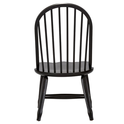 Liberty Furniture - Treasures Bow Back Side Chair - Black in Rustic Oak & Black - 17-C4050 veiw 8