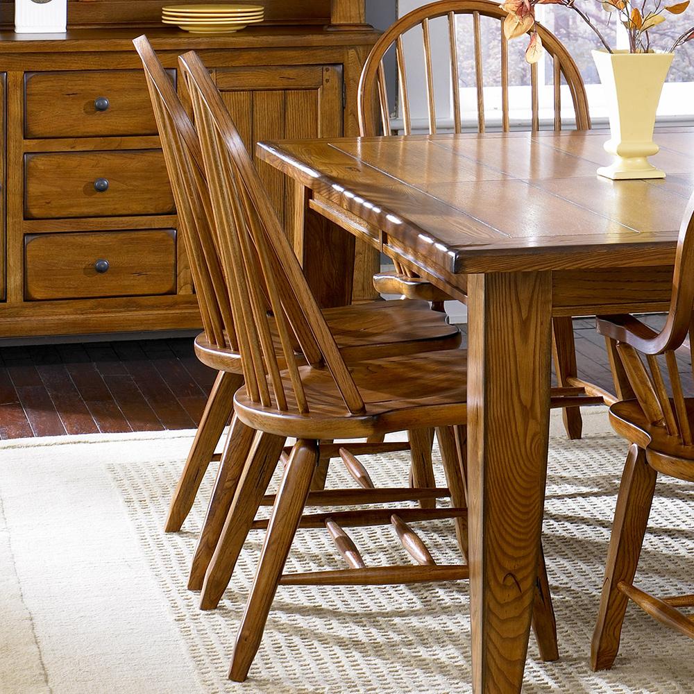 Liberty Furniture - Treasures Bow Back Side Chair -  Oak in Rustic Oak & Black - 17-C2050 veiw 2