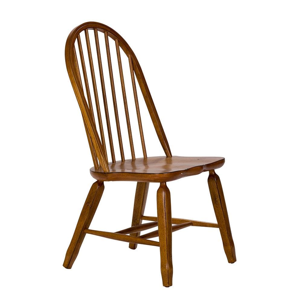 Liberty Furniture - Treasures Bow Back Side Chair -  Oak in Rustic Oak & Black - 17-C2050 veiw 4