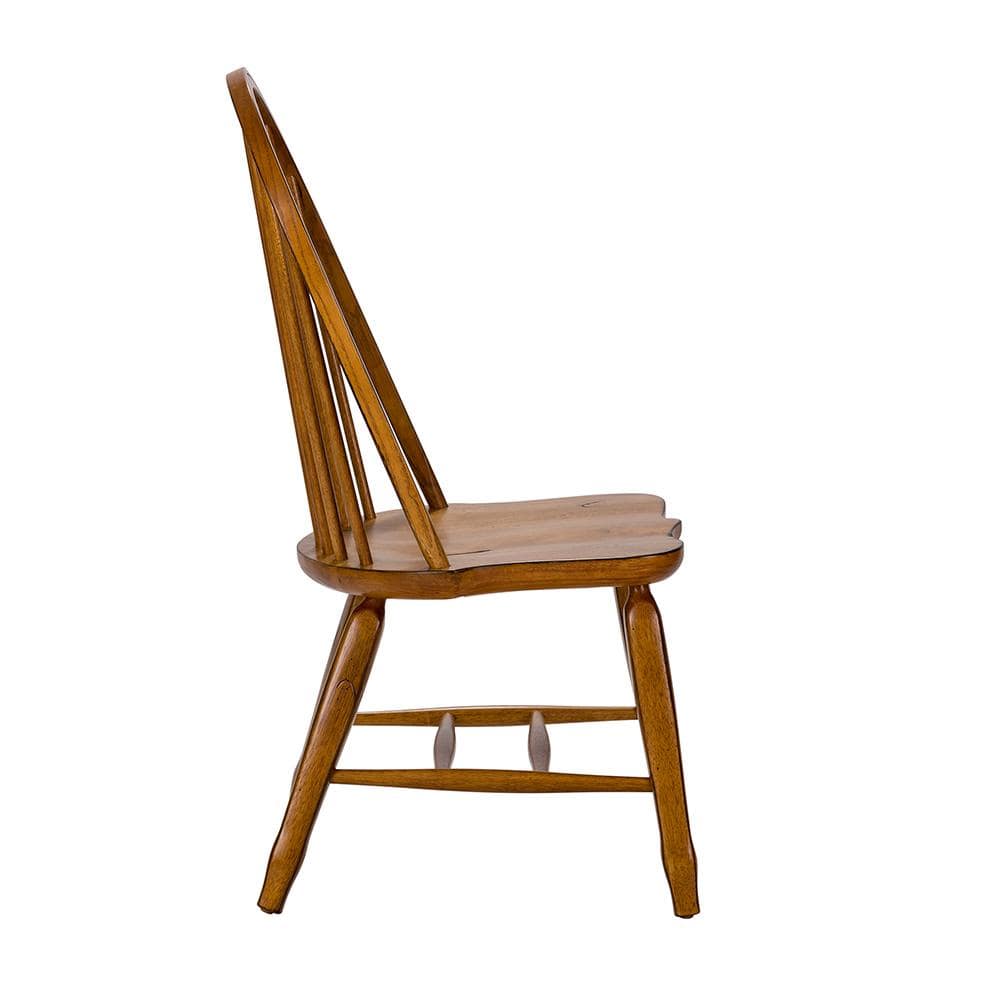 Liberty Furniture - Treasures Bow Back Side Chair -  Oak in Rustic Oak & Black - 17-C2050 veiw 5