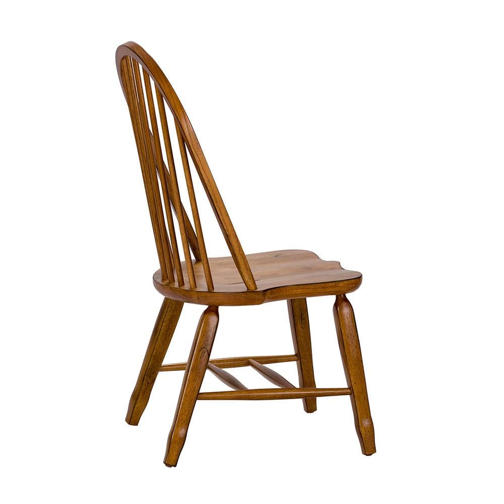 Liberty Furniture - Treasures Bow Back Side Chair -  Oak in Rustic Oak & Black - 17-C2050 veiw 6