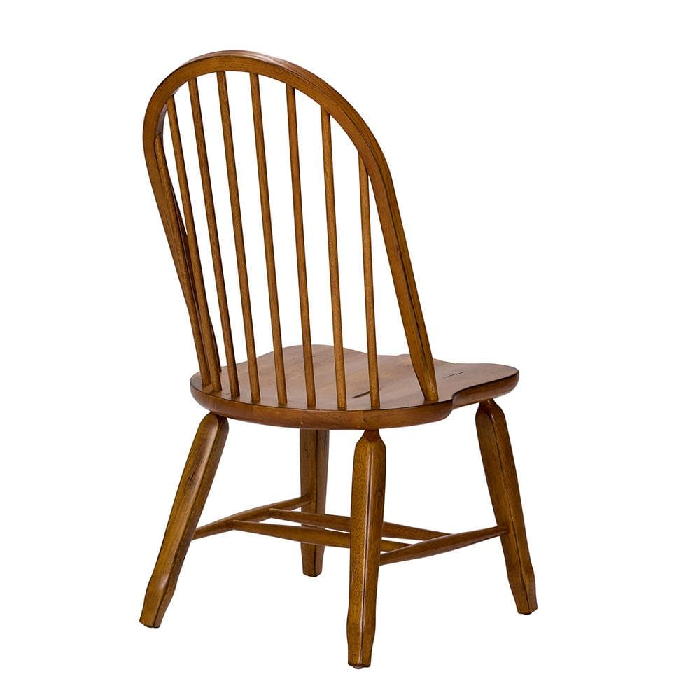 Liberty Furniture - Treasures Bow Back Side Chair -  Oak in Rustic Oak & Black - 17-C2050 veiw 7