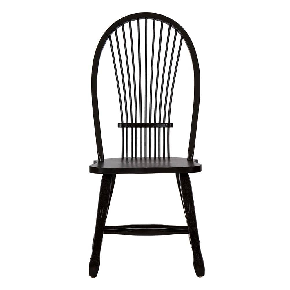 Liberty Furniture - Treasures Sheaf Back Side Chair - Black in Rustic Oak - 17-C4032 veiw 3