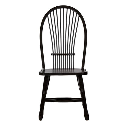 Liberty Furniture - Treasures Sheaf Back Side Chair - Black in Rustic Oak - 17-C4032 veiw 3