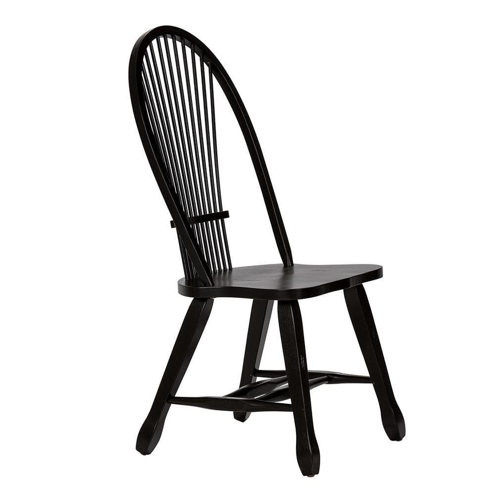 Liberty Furniture - Treasures Sheaf Back Side Chair - Black in Rustic Oak - 17-C4032 veiw 4