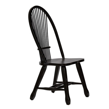 Liberty Furniture - Treasures Sheaf Back Side Chair - Black in Rustic Oak - 17-C4032 veiw 4