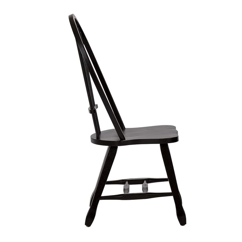 Liberty Furniture - Treasures Sheaf Back Side Chair - Black in Rustic Oak - 17-C4032 veiw 5