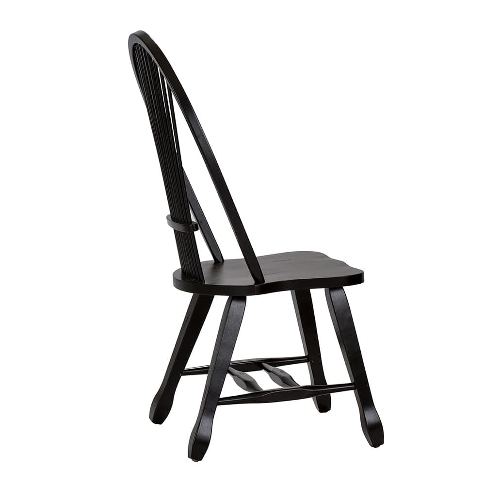 Liberty Furniture - Treasures Sheaf Back Side Chair - Black in Rustic Oak - 17-C4032 veiw 6