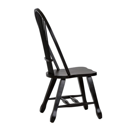 Liberty Furniture - Treasures Sheaf Back Side Chair - Black in Rustic Oak - 17-C4032 veiw 6