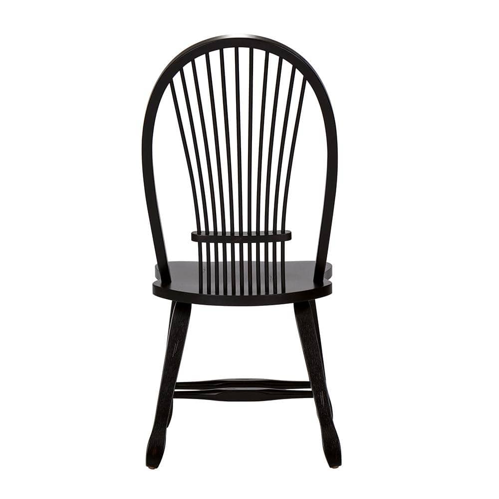 Liberty Furniture - Treasures Sheaf Back Side Chair - Black in Rustic Oak - 17-C4032 veiw 8