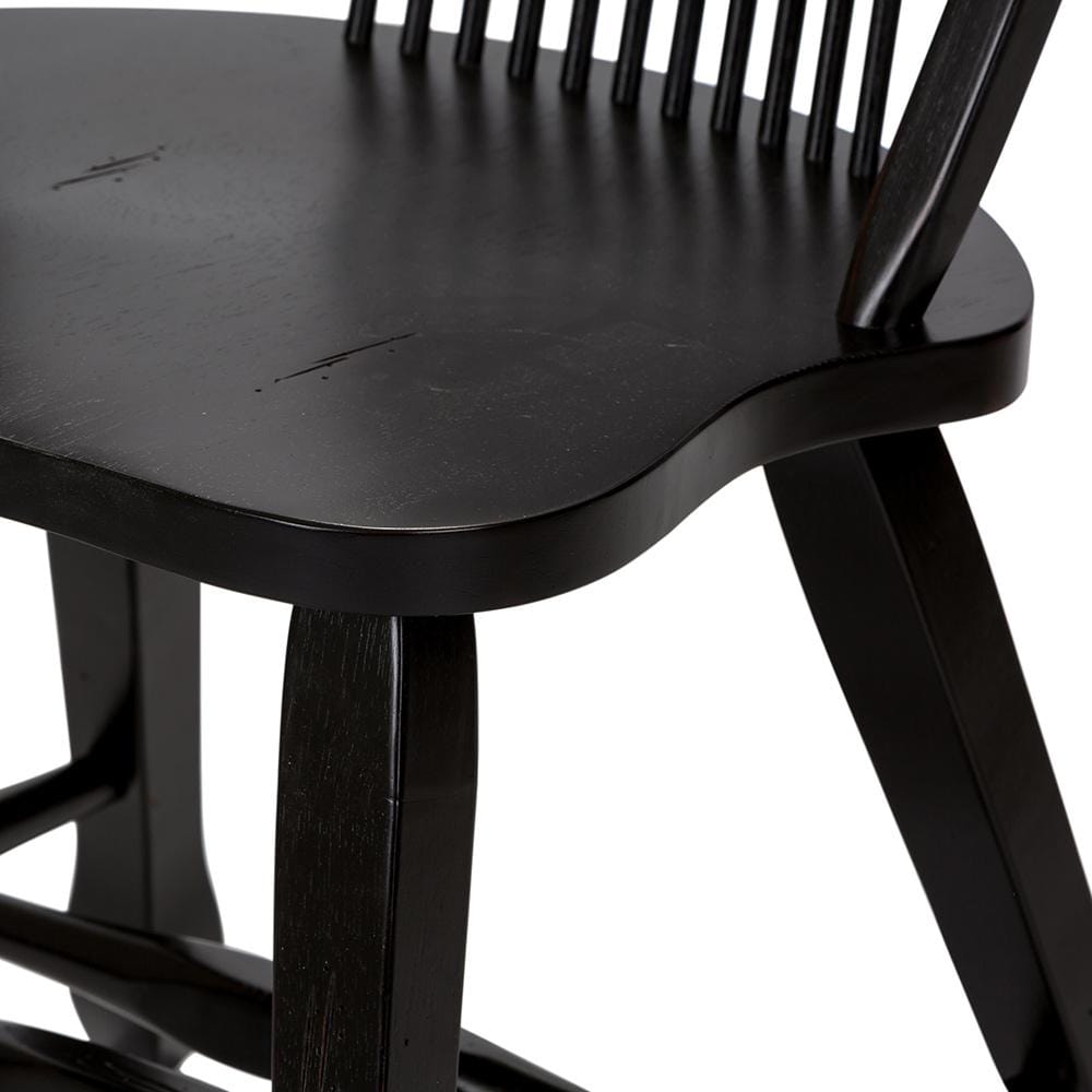Liberty Furniture - Treasures Sheaf Back Side Chair - Black in Rustic Oak - 17-C4032 veiw 9