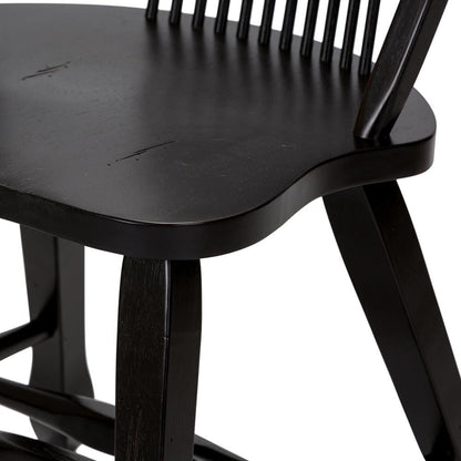Liberty Furniture - Treasures Sheaf Back Side Chair - Black in Rustic Oak - 17-C4032 veiw 9