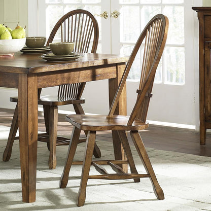 Liberty Furniture - Treasures Sheaf Back Side Chair - Oak in Rustic Oak - 17-C1032 veiw 1